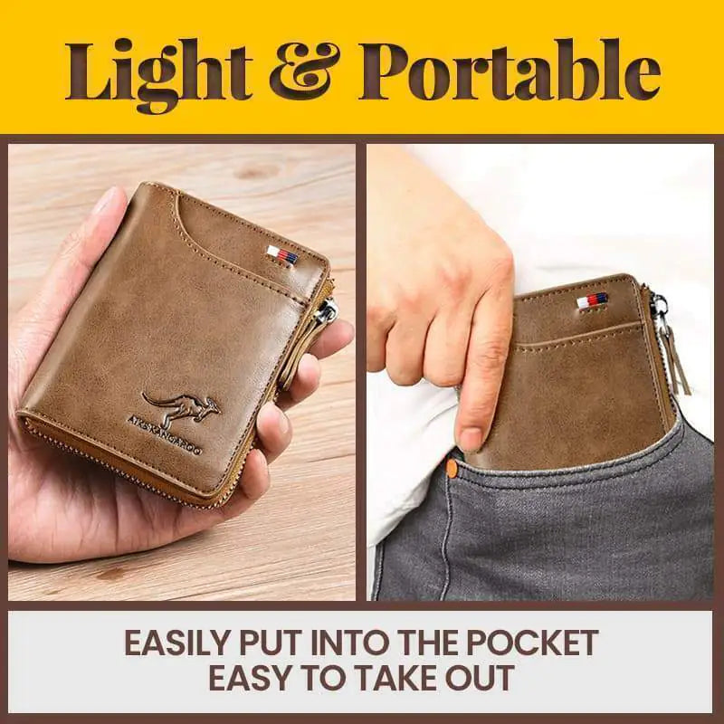 Men's "RFID" Blocking Leather Wallet "Waterproof"