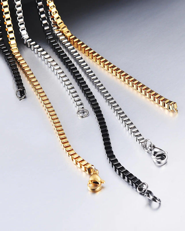 Stainless Steel Box Chain Necklace