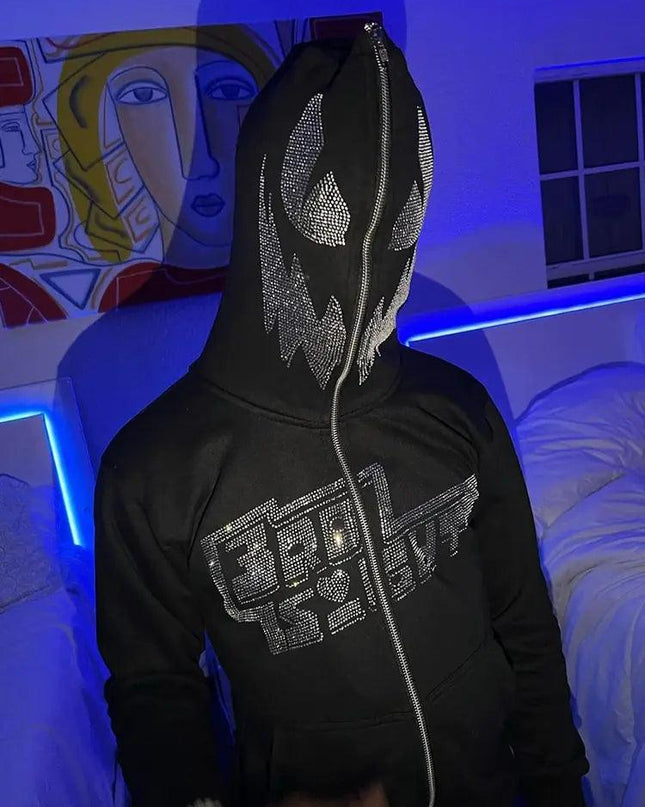 Rhinestone Skeleton Hoodies
