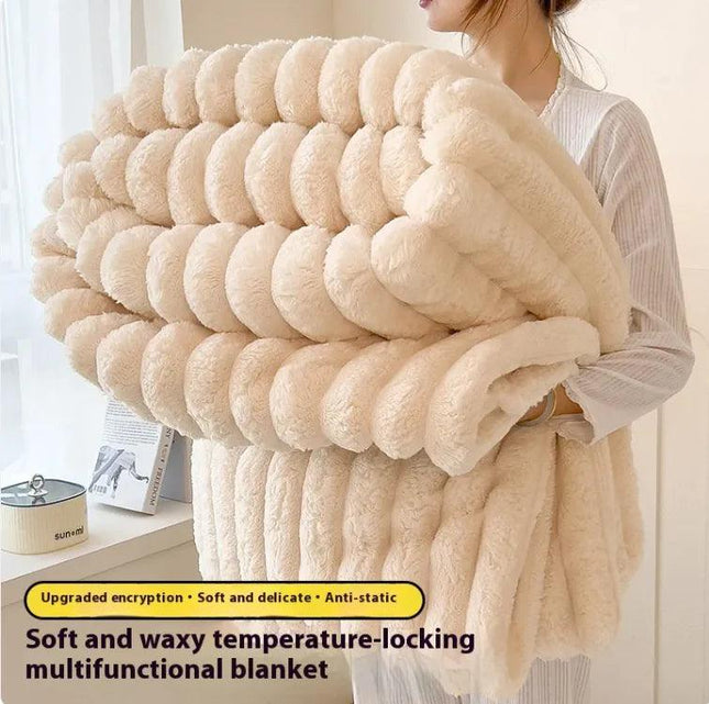 VelvetCozy Solid Color Thickened Nap Blanket