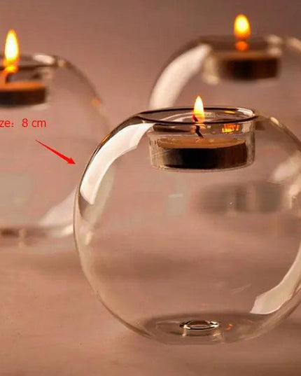 Europe-style Round Hollow Candle Glass