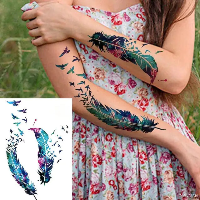 Old School Flowers Tattoos for Women