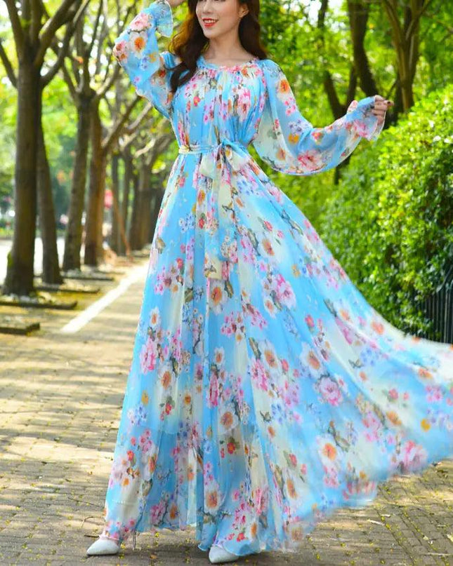 Maxi Dress Floral Printed