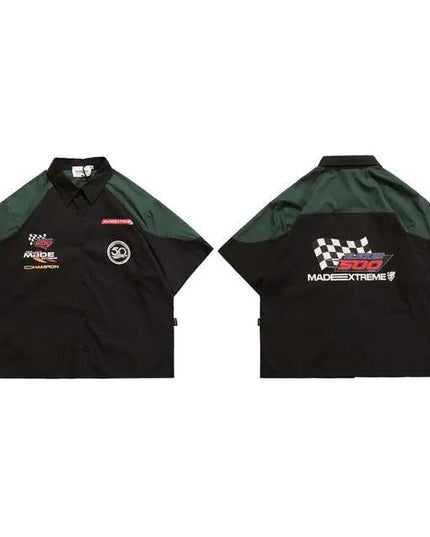 Men's Patchwork Oversized Shirts