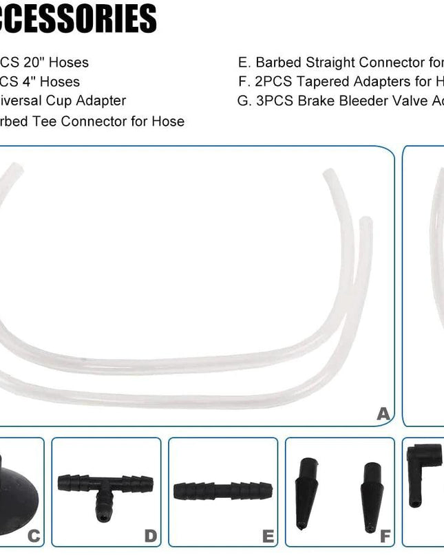 Hand Held Vacuum Pressure Pump Tester Set Brake Fluid Bleeder Bleeding Kit + Box