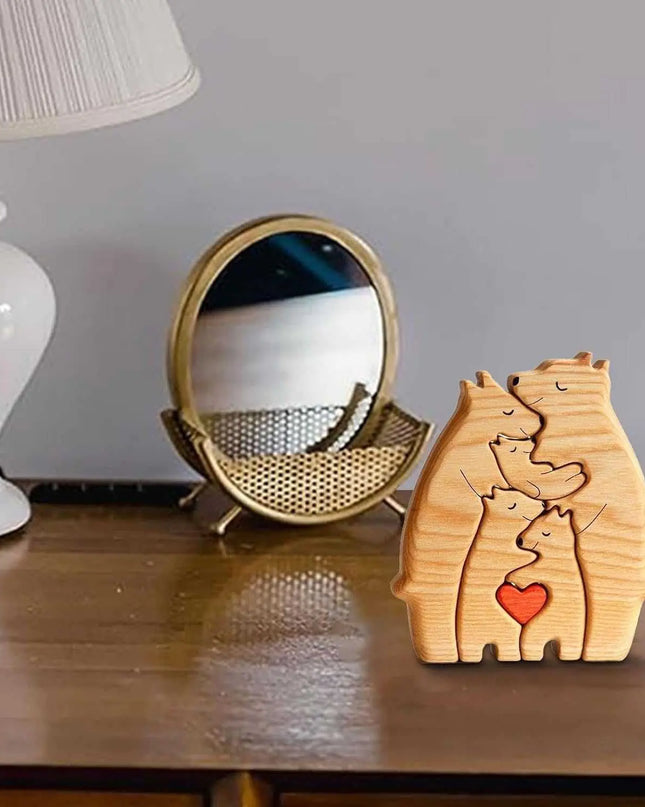 Wooden Animal Puzzle Decor Set