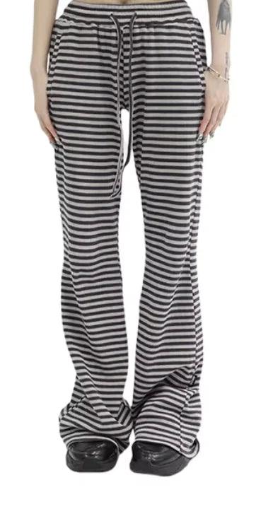 Women's Y2K Striped Knit Drawstring Pants