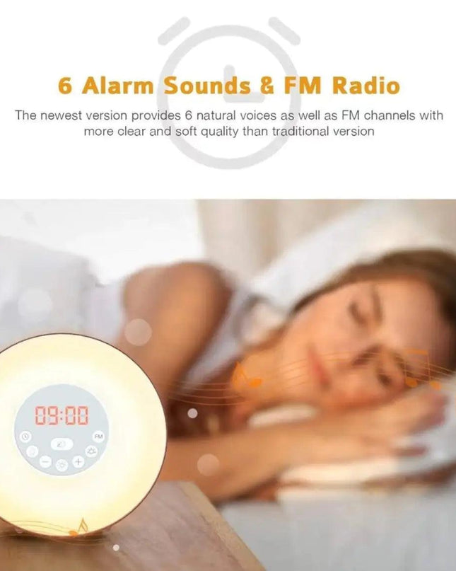 Sunrise Alarm Clock Bluetooth Speaker Lamp
