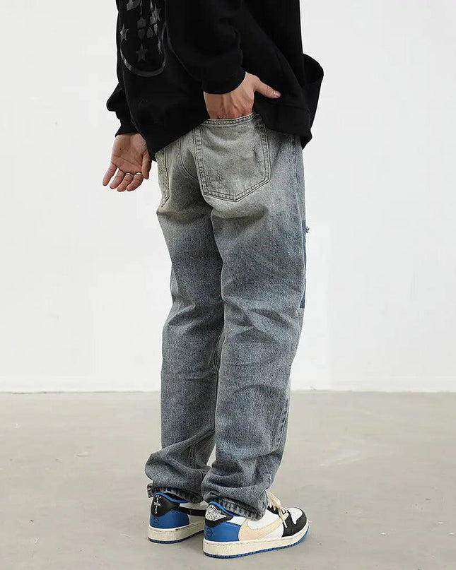 Men's Ripped Retro Loose Jeans