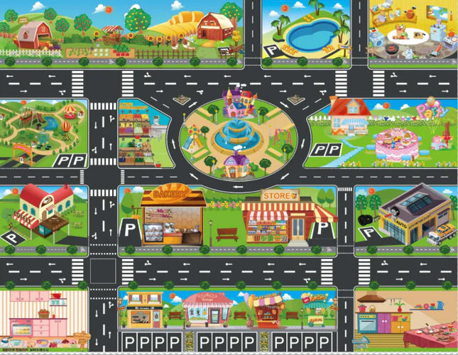 Play Mat with Vehicles & Traffic Signs