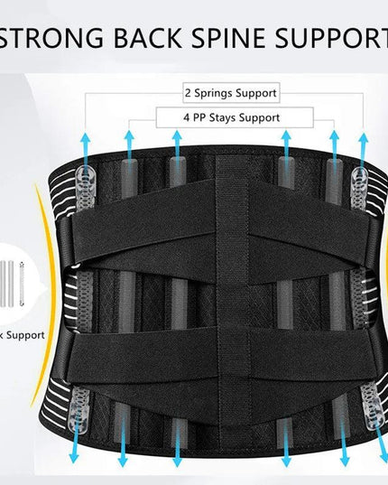 Double Pull Back Lumbar Support Belt Waist Orthopedic Corset Men Women Spine Decompression Waist Trainer Brace Back Pain Relief