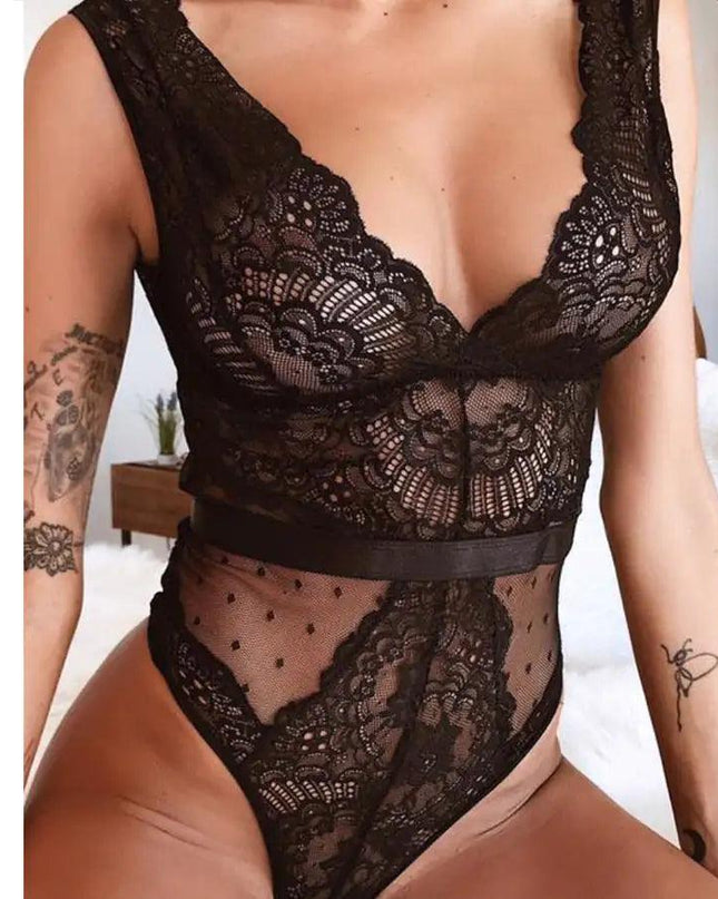 See-through Underwear & Bra Thong Set