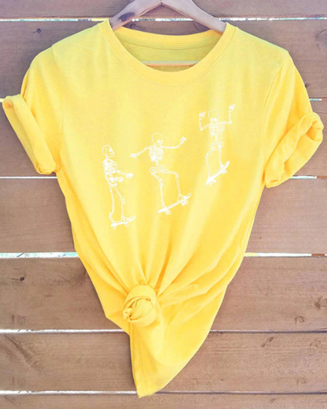 Skull Skateboard T-shirts