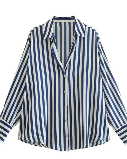 Silk Satin Long-sleeved Shirt