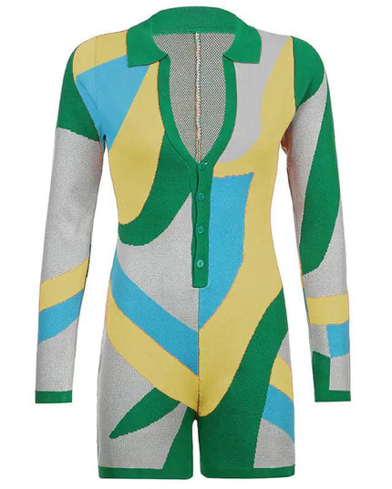 Feeling Myself Colorblock Sweater Knit Romper