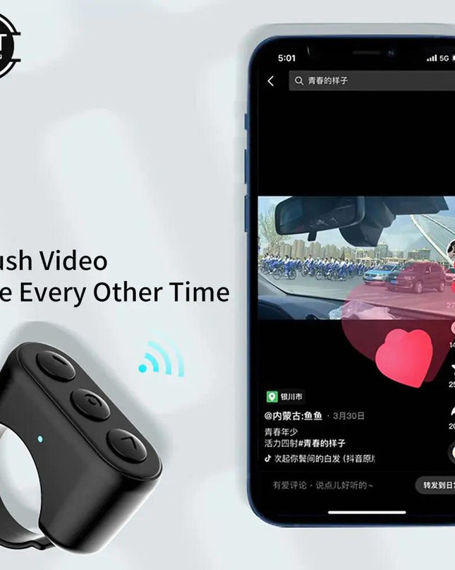 Bluetooth-compatible 5.0 Phone Remote Control Ring