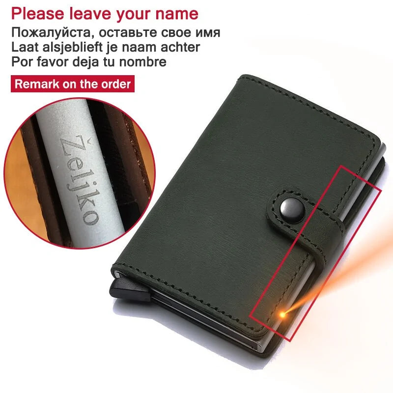 RFID Blocking Wallet ID Card Holder