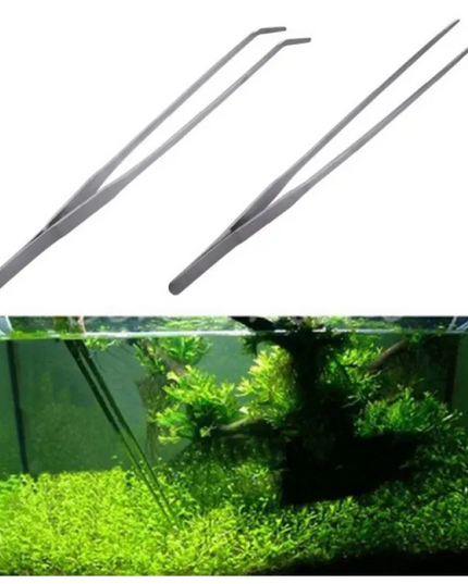 Curved Aquarium Tweezers - Stainless Steel