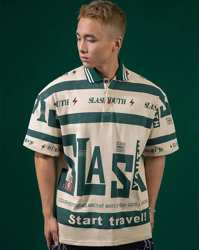 Oversized Slash Polo Shirt