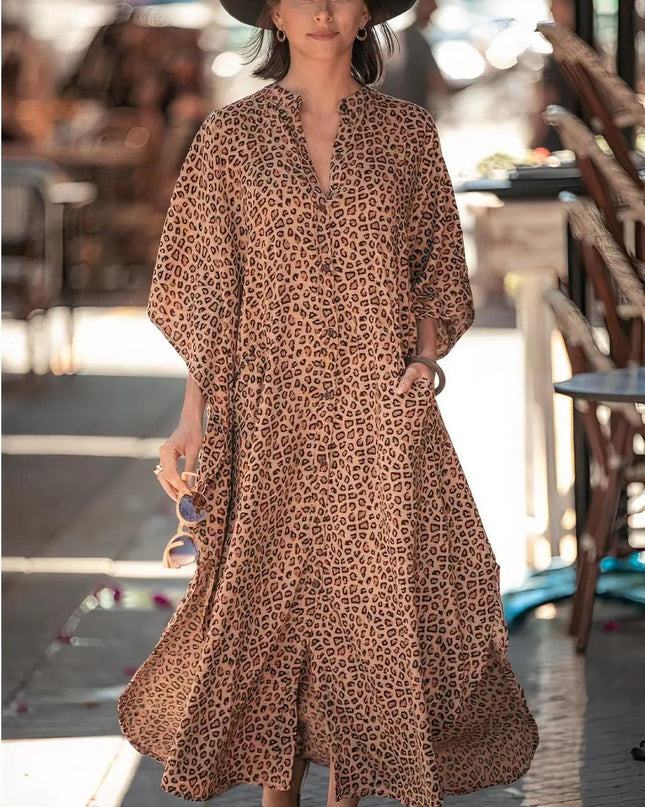 Wide Dress -Cheetah