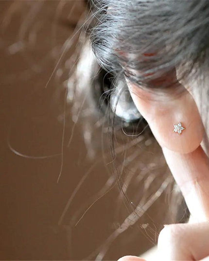 Crystal Five-pointed Star Earrings