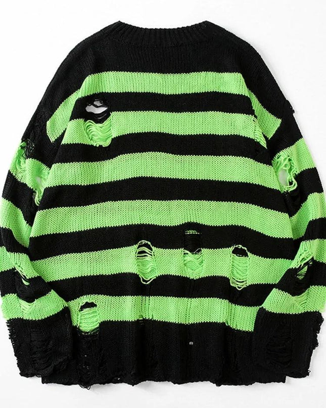 Punk Unisex Striped Sweater