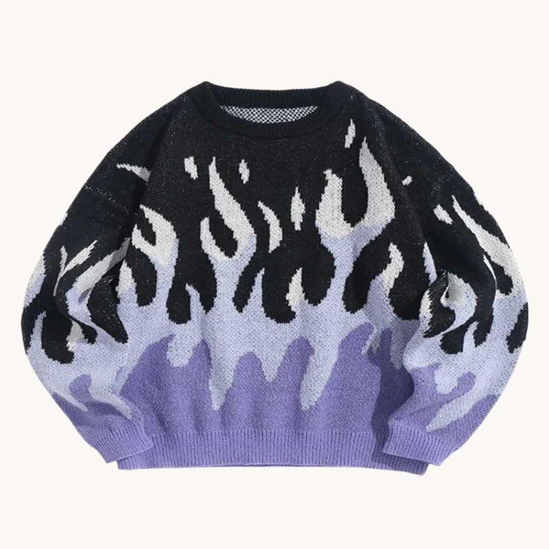 Flame Graphic Sweater