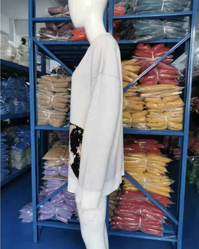 Loose-Fit Crew Neck Pullover