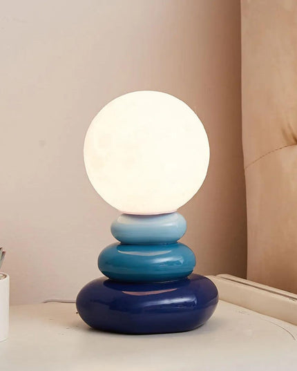 Color Stacked Stone Bedside Lamp