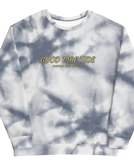 Grey Tie-Dye Vibe Tropical Sweatshirt