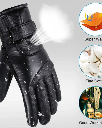 Electric USB Heated Gloves Winter Warming Thermal Ski Snow Hand Warm Windproof