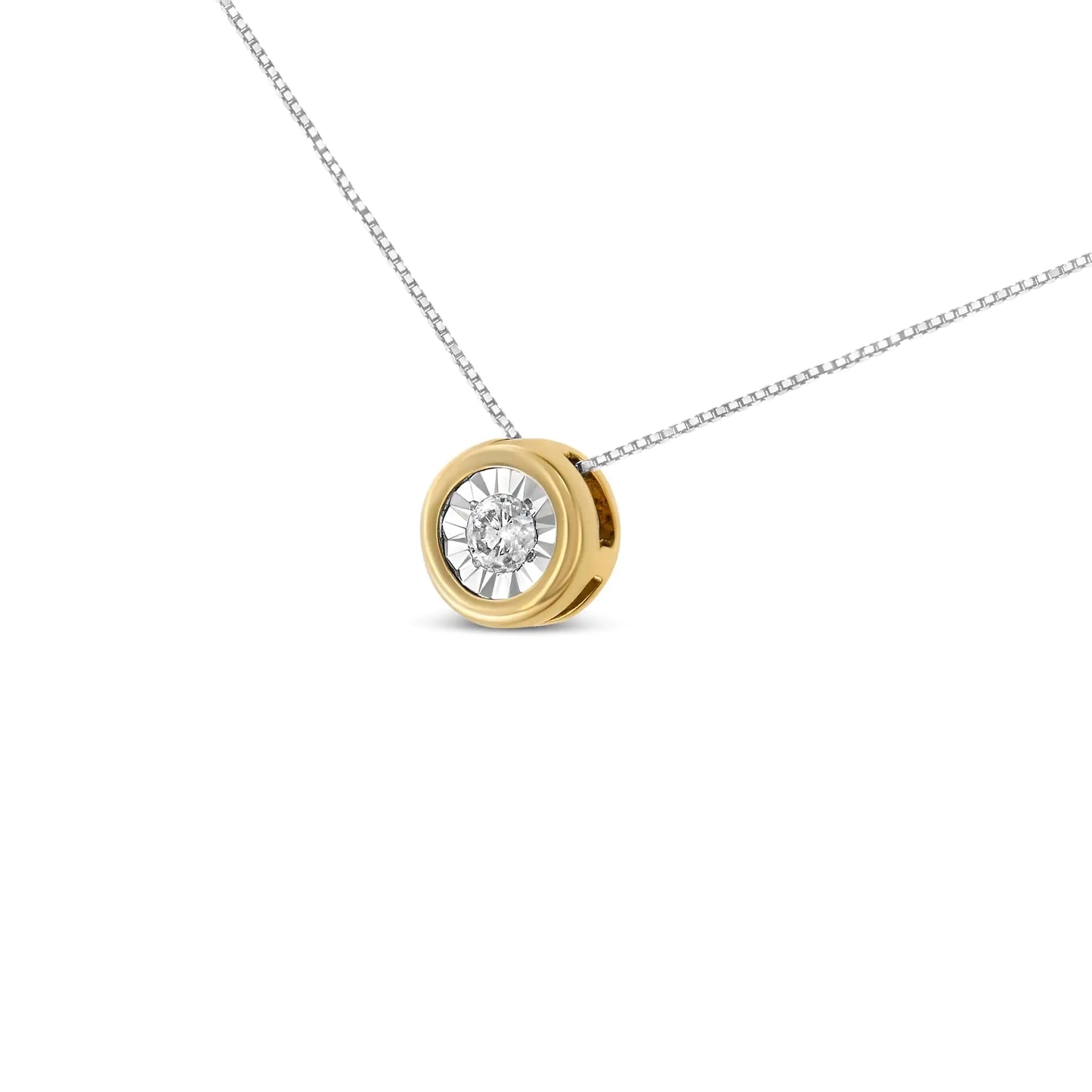 10K Yellow Gold 1/2 Cttw Round Brilliant Cut Diamond Cross 18" Pendant Necklace (J-K Color, I2-I3 Clarity)