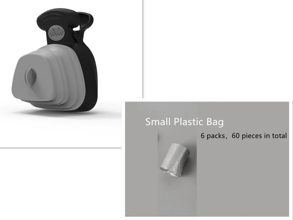 Pet Dog Poop Bag Dispenser with Foldable Poop Scoop