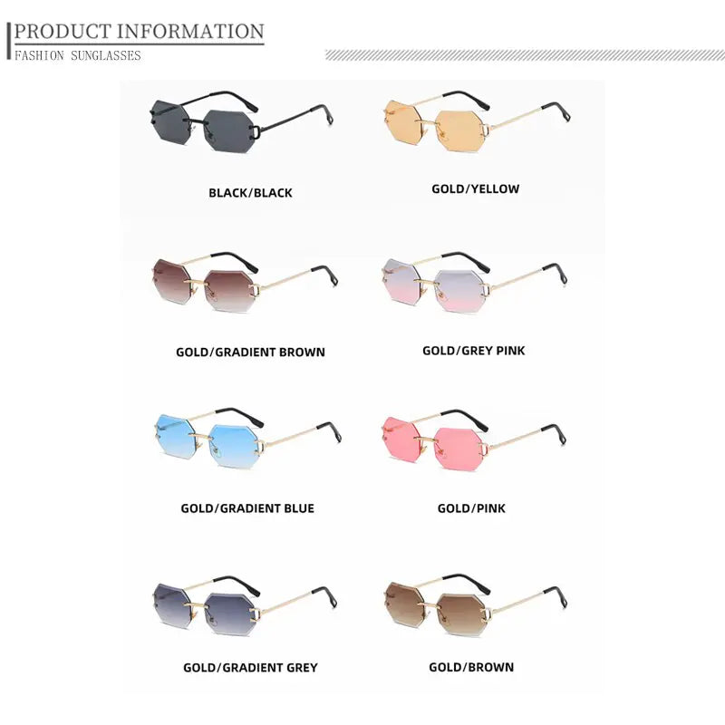 Rimless Octagonal Vintage Shades