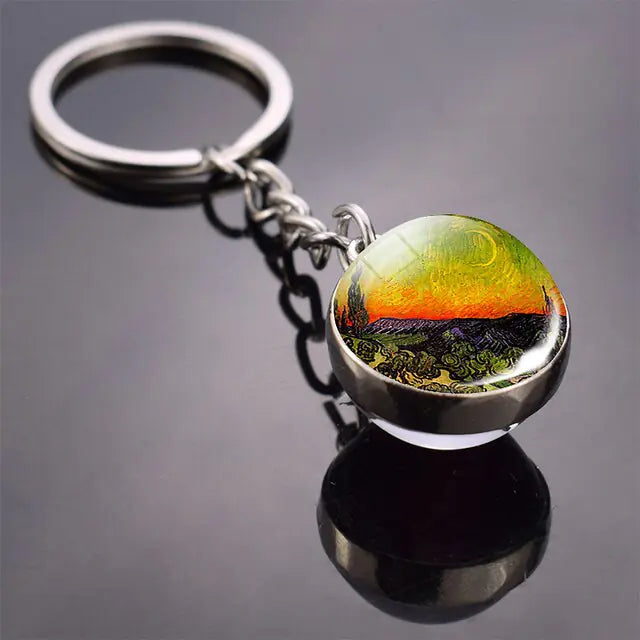 Glass Ball Keychain