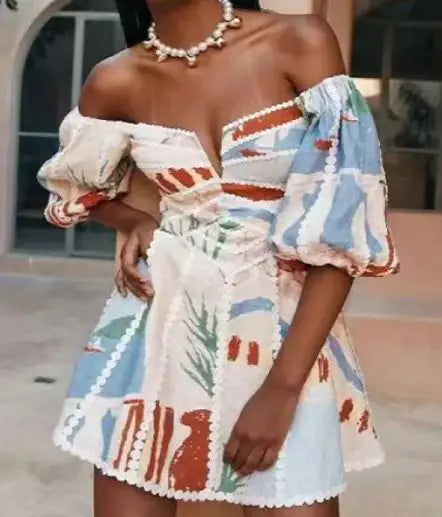 Comfortable Flower Print Dress