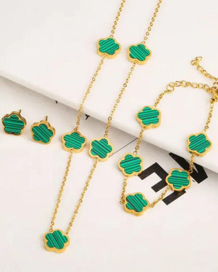 Flora Petal Stainless Jewelry Set