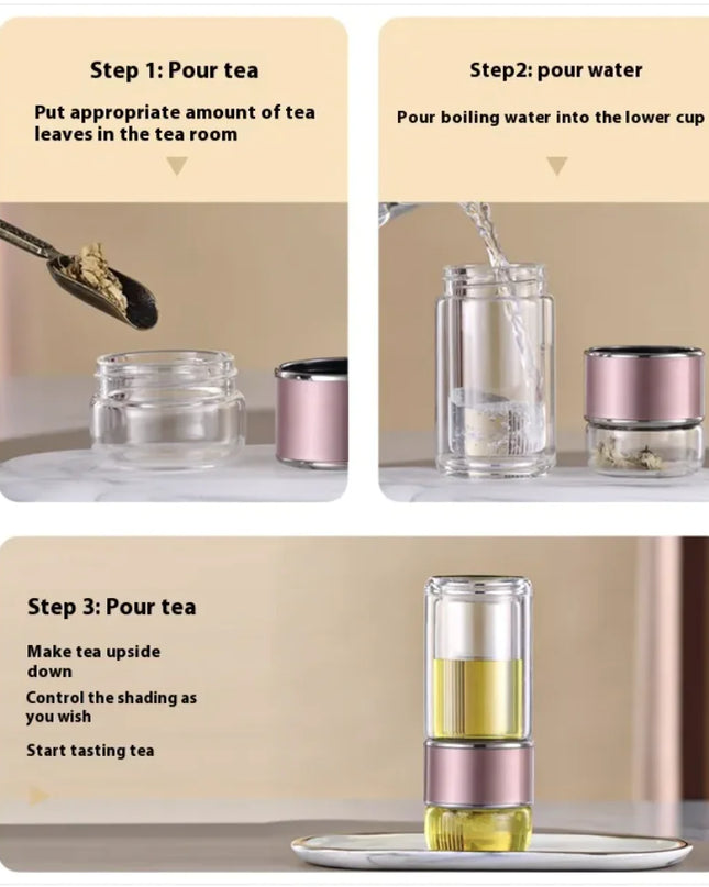 Double-layer Borosilicate Glass Tea Infuser