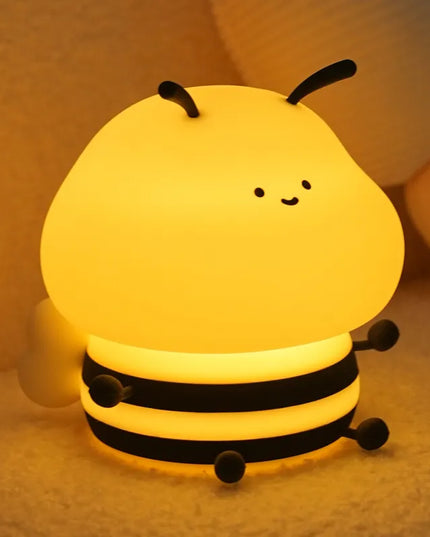 Cartoon Bees Sleep With Colorful Night Lights