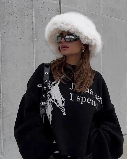 Faux Fur Plush Bucket Hat