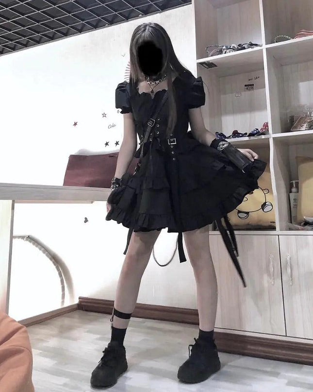 Gothic Women's Black Dress