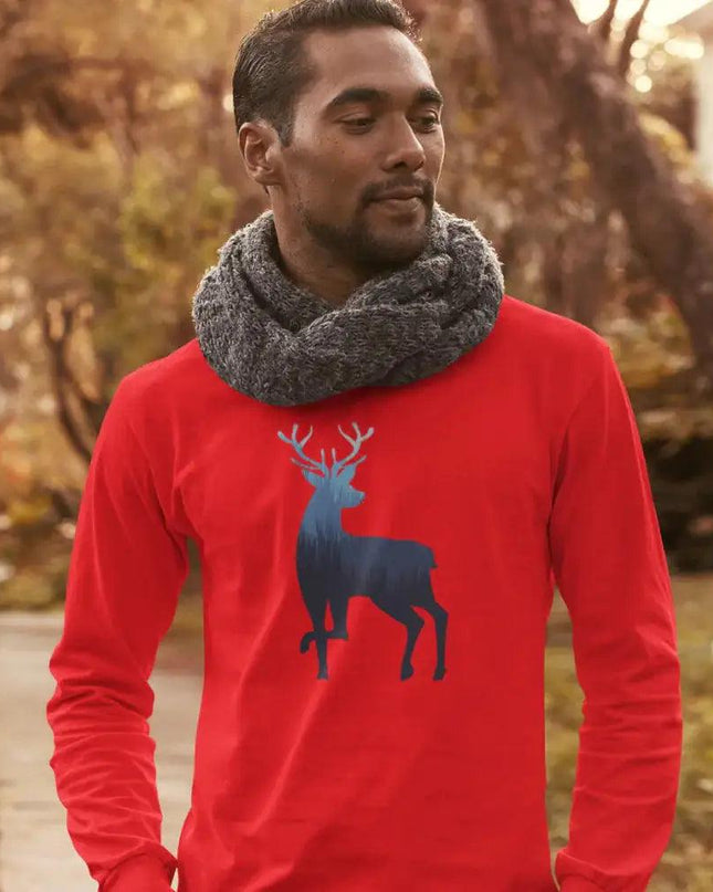 Deer Color 2 Men Long Sleeve Shirt