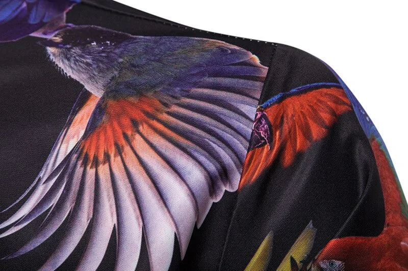 3D Parrot Animal Print Shirt