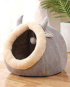 Cartoon Cow Cat Nest Gray / S