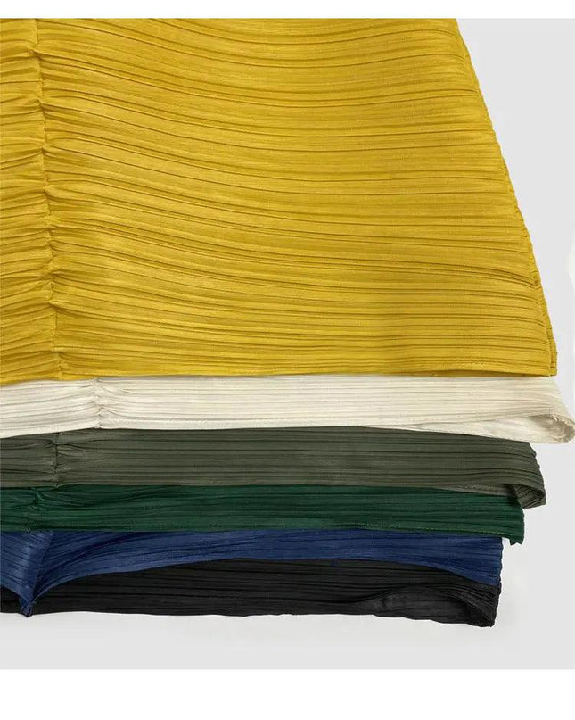 Pleated Square Collar Dress