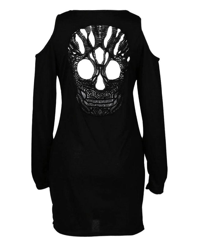 Skull Back Cotton Dress