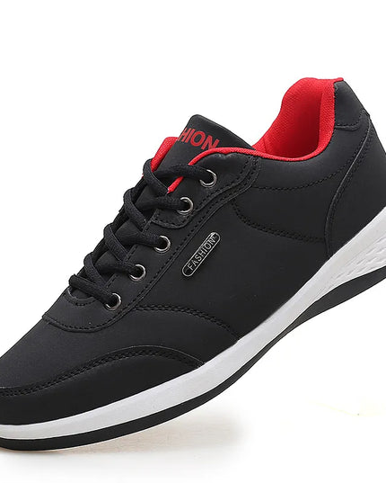 Lace-Up Microfiber Leather Men’s Sneakers