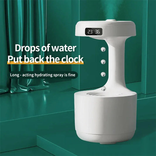 Anti-Gravity Humidifier with Clock & Aroma Diffuser