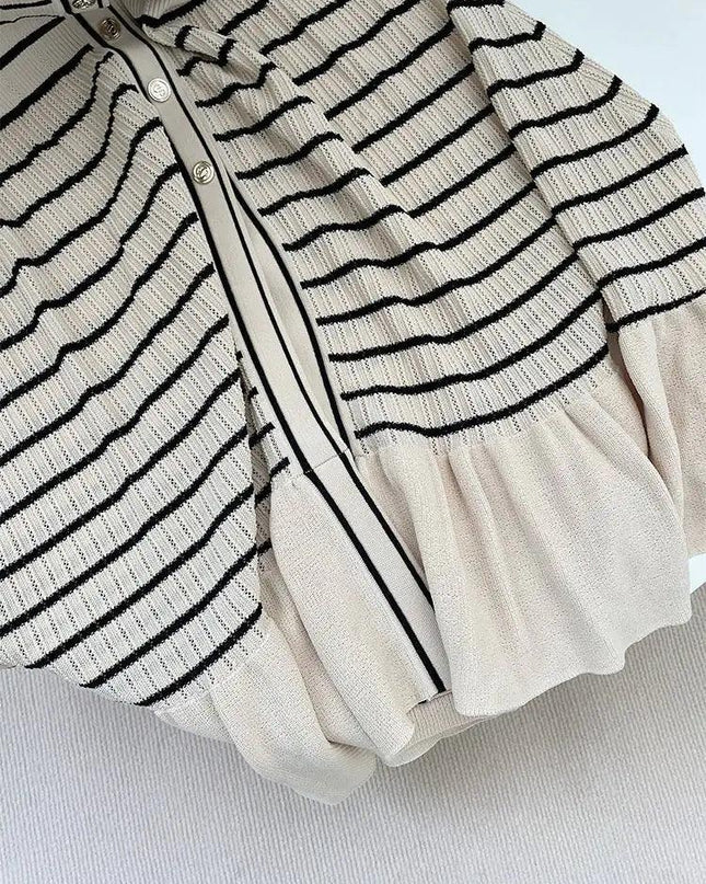 Striped Knit Midi Dress