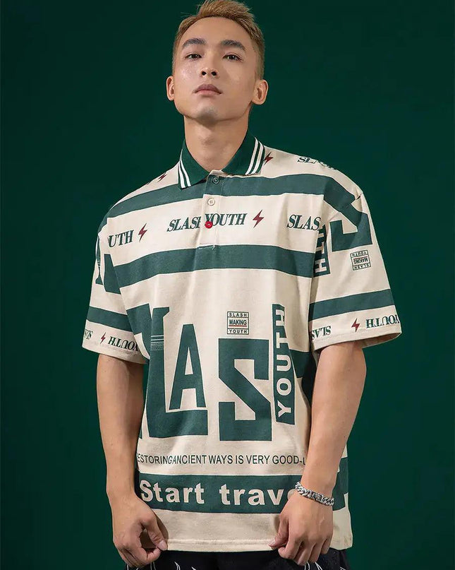 Oversized Slash Polo Shirt